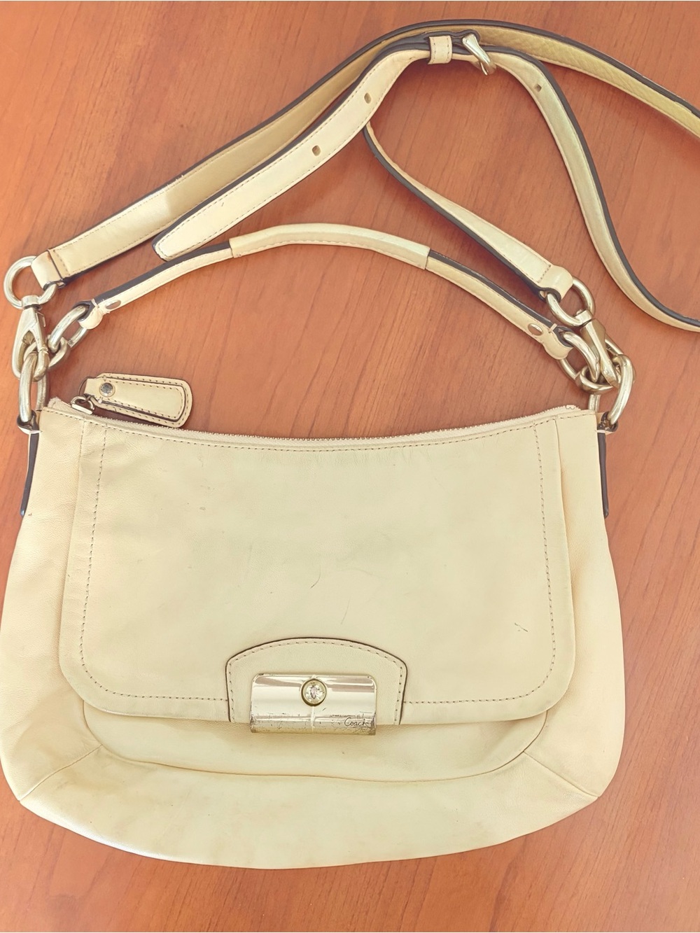 Coach Kristin Shoulder/Crossbody Bag Yellow Leather